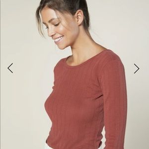 Outerknown Joni long sleeve Pointelle Tee
